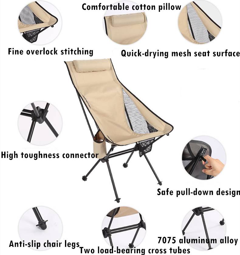 One pc Aluminum alloy folding portable fishing chair