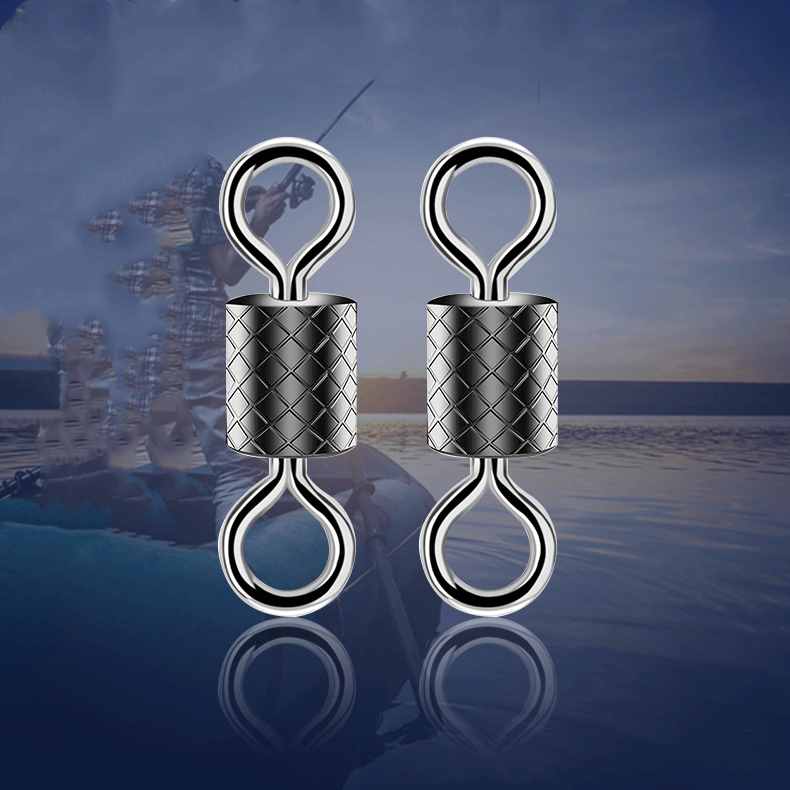 1000 pcs Eight-shaped copper Embossed fishing line connector