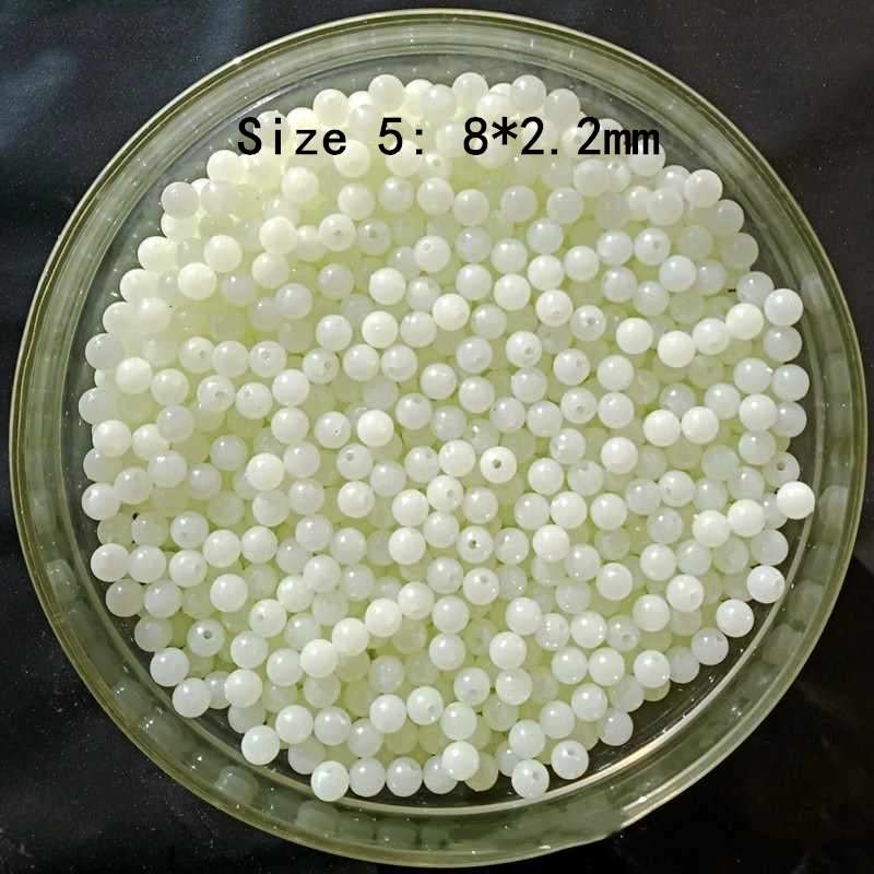 200 pcs Polystyrene resin round luminous beads
