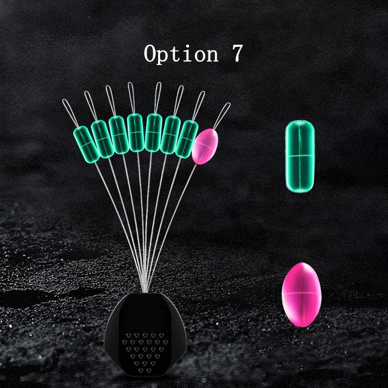 50 sets Space Bean Silicone 7+1 Large Bobber stoppers