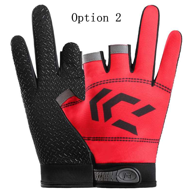2 pairs spring and summer non-slip wear-resistant sunshade breathable fishing gloves