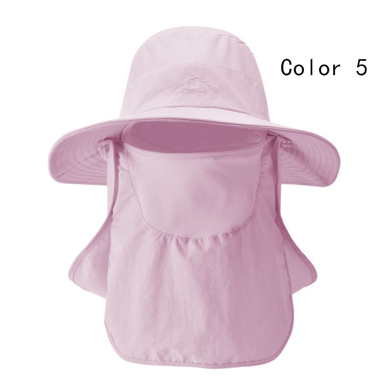 2 pcs Sun protection breathable fishing face hat