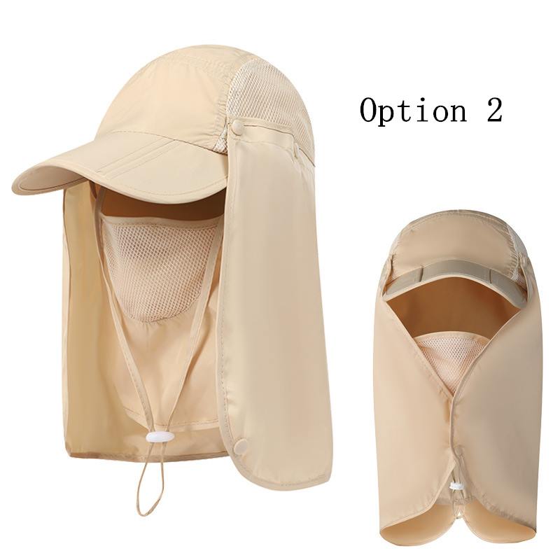 2 pcs Outdoor sun protection breathable foldable hat