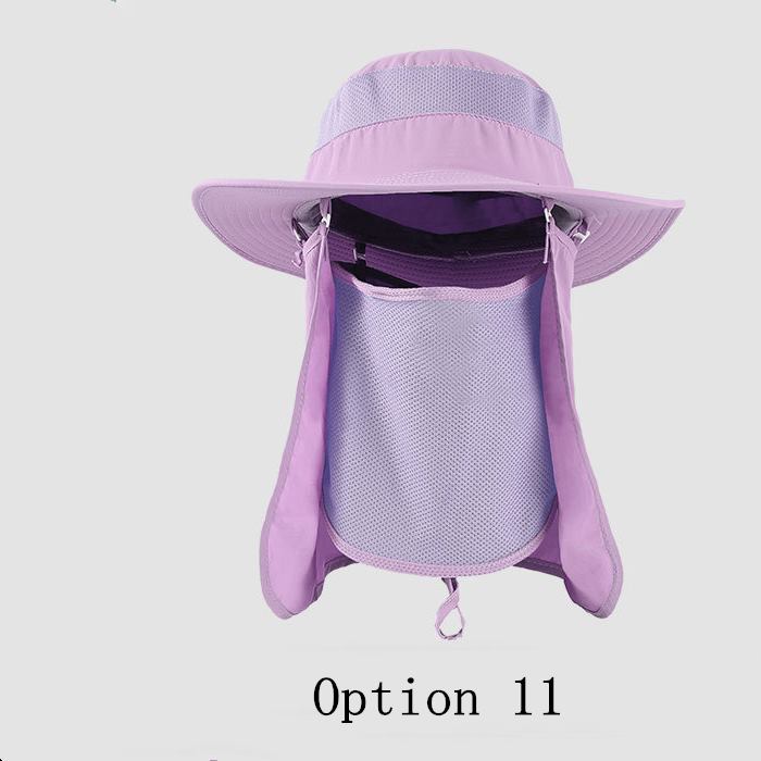 2 pcs sun protection breathable face covering hat