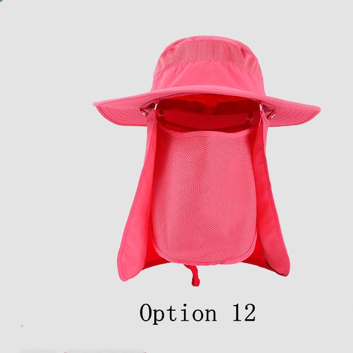 2 pcs sun protection breathable face covering hat