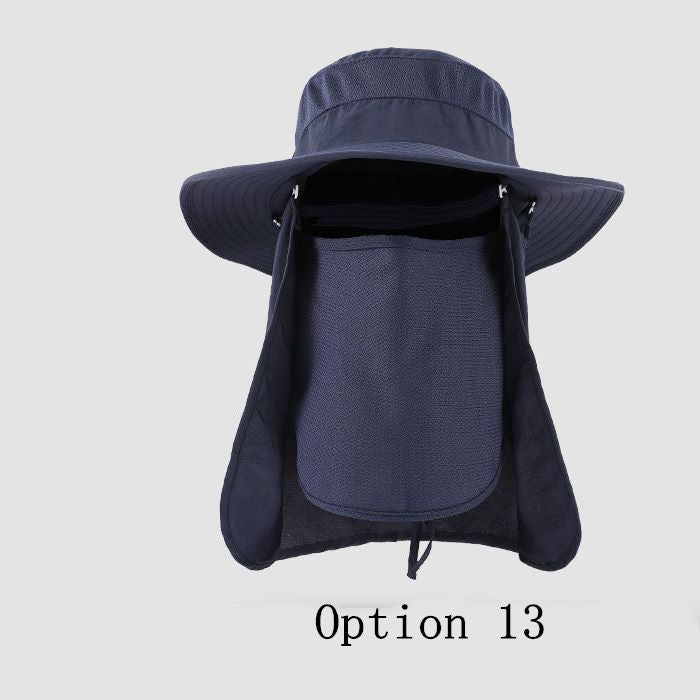 2 pcs sun protection breathable face covering hat