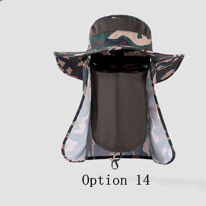 2 pcs sun protection breathable face covering hat