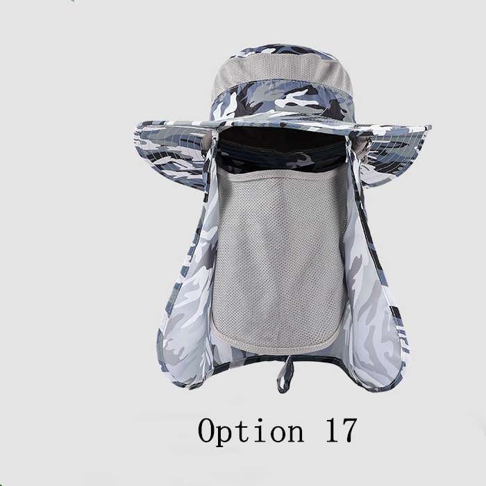 2 pcs sun protection breathable face covering hat