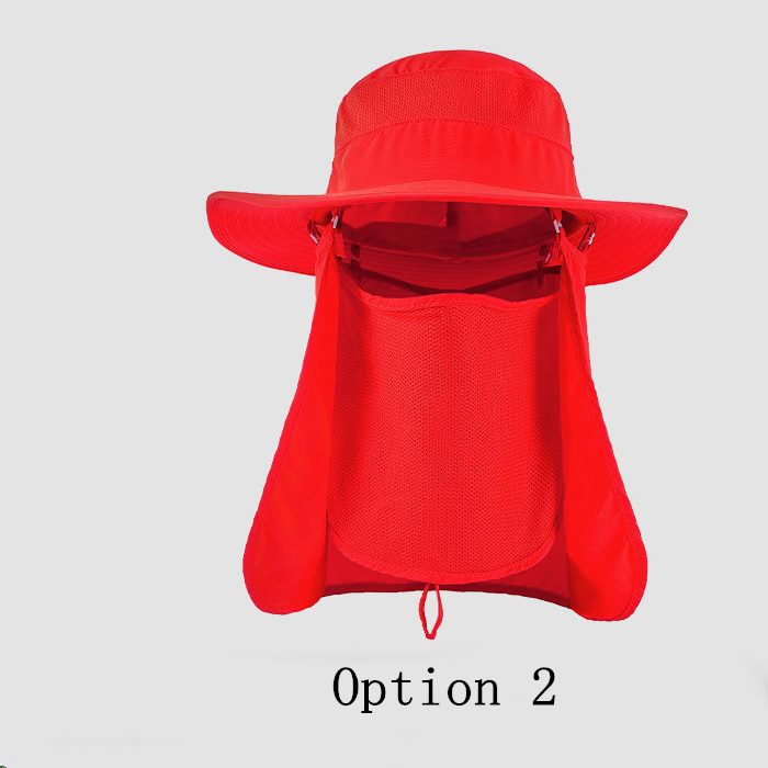 2 pcs sun protection breathable face covering hat