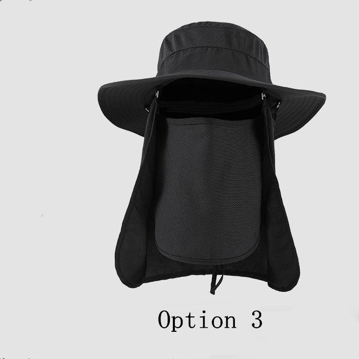 2 pcs sun protection breathable face covering hat