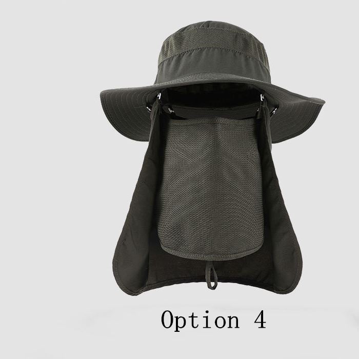 2 pcs sun protection breathable face covering hat