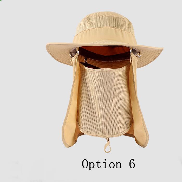 2 pcs sun protection breathable face covering hat