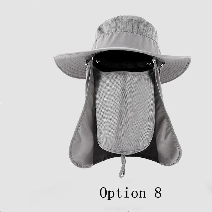 2 pcs sun protection breathable face covering hat
