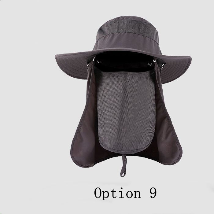 2 pcs sun protection breathable face covering hat
