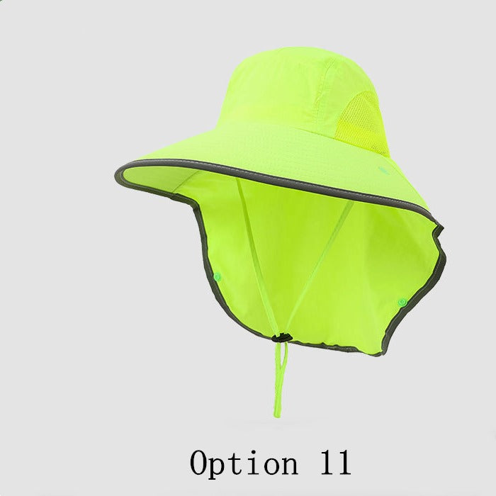 2 pcs Extended neck protection fishing hat