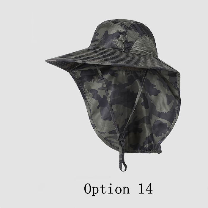 2 pcs Extended neck protection fishing hat