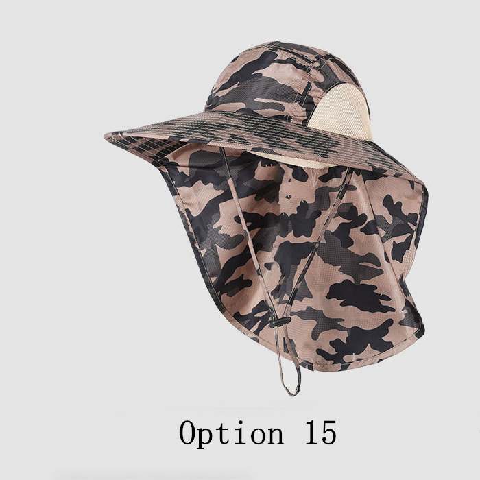 2 pcs Extended neck protection fishing hat