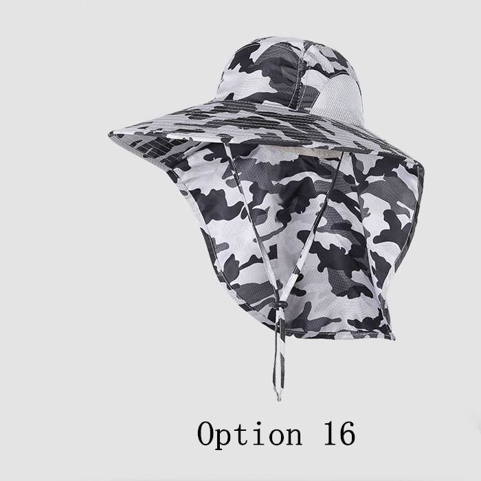 2 pcs Extended neck protection fishing hat