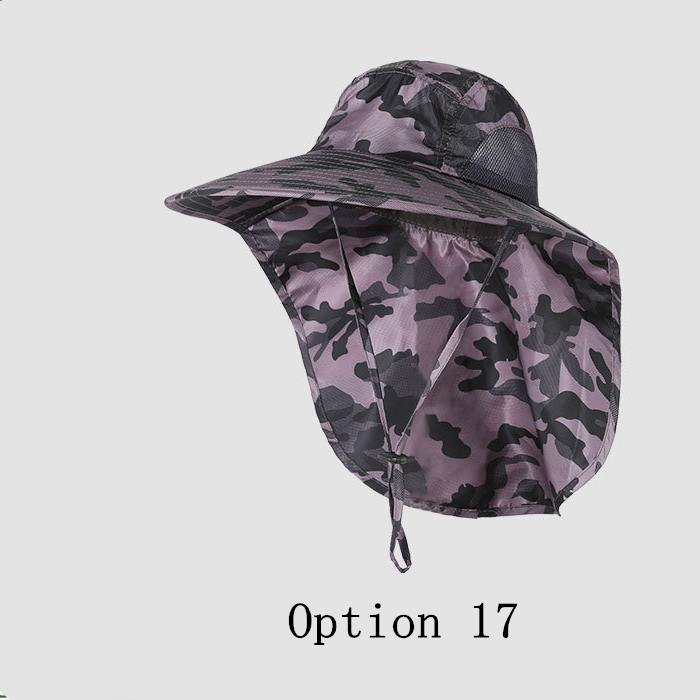 2 pcs Extended neck protection fishing hat