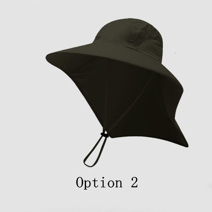 2 pcs Extended neck protection fishing hat