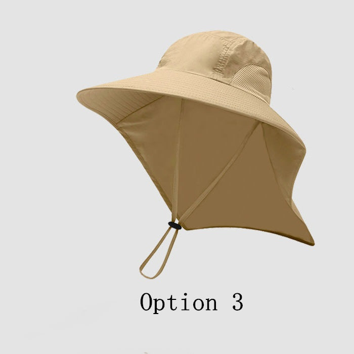2 pcs Extended neck protection fishing hat