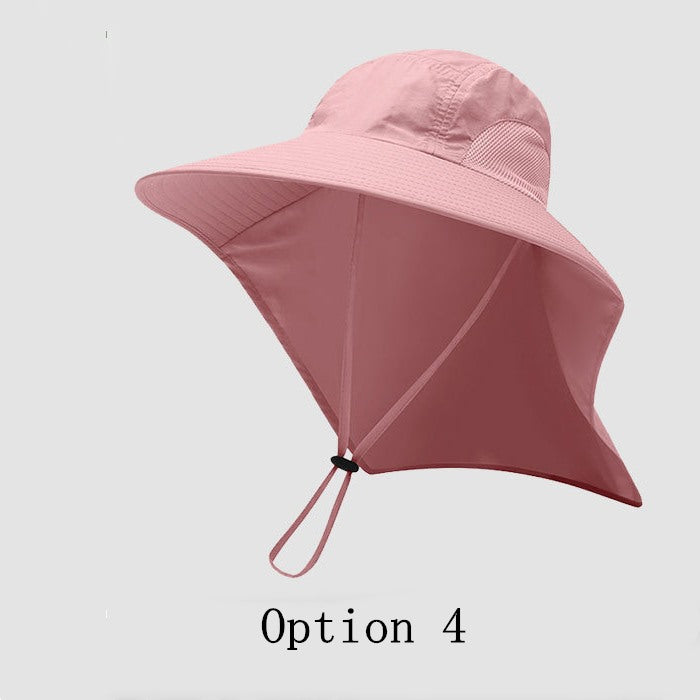 2 pcs Extended neck protection fishing hat