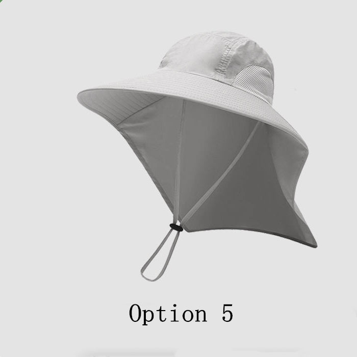 2 pcs Extended neck protection fishing hat