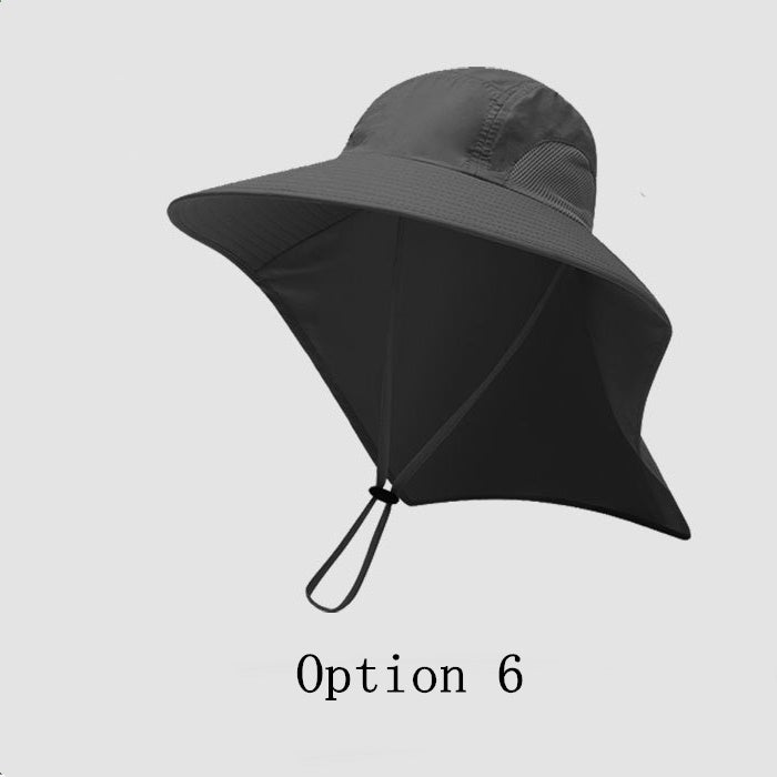 2 pcs Extended neck protection fishing hat