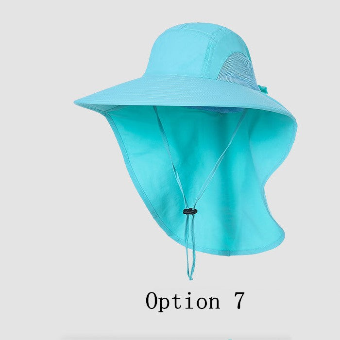 2 pcs Extended neck protection fishing hat