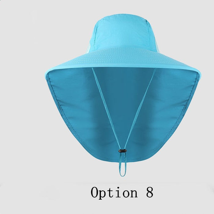 2 pcs Extended neck protection fishing hat