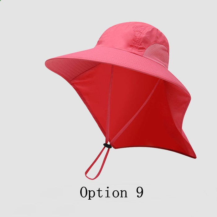 2 pcs Extended neck protection fishing hat