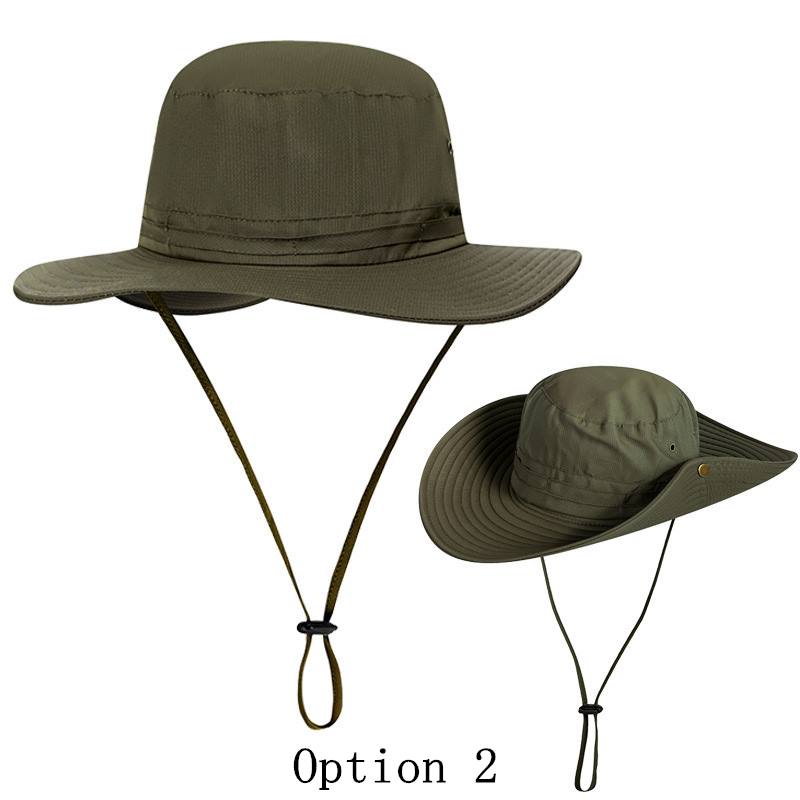 2 pcs cuffed sunshade fishing hat
