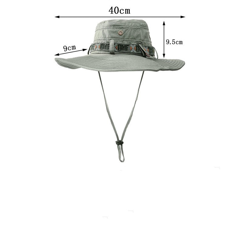 2 pcs cuffed sunshade fishing hat