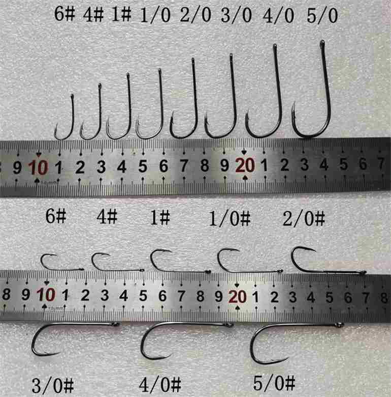 500 pcs Double back barbed long handle barbed fishhooks with loop and hole