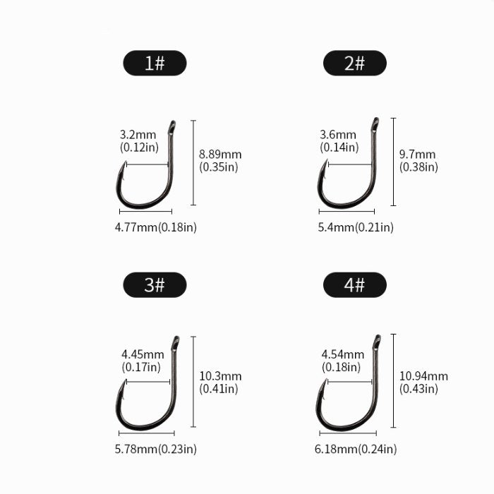 1000 pcs wholesale barbed fish hooks