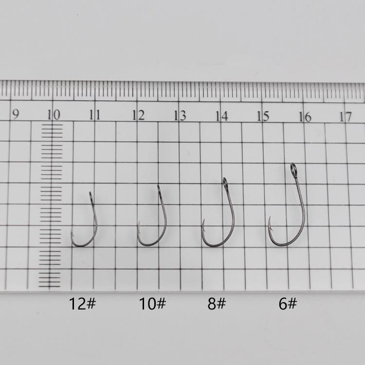 200pcs Large eye thin strip hooks