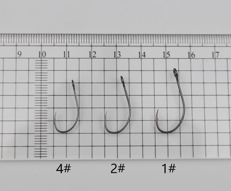 200pcs Large eye thin strip hooks