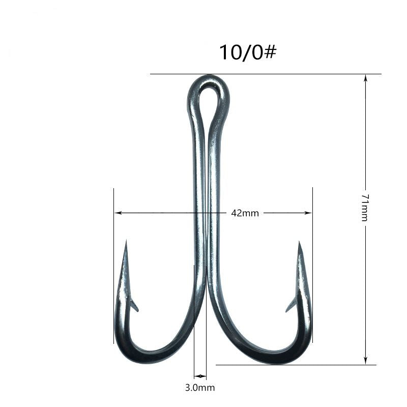 100 pcs stainless steel double fishhook