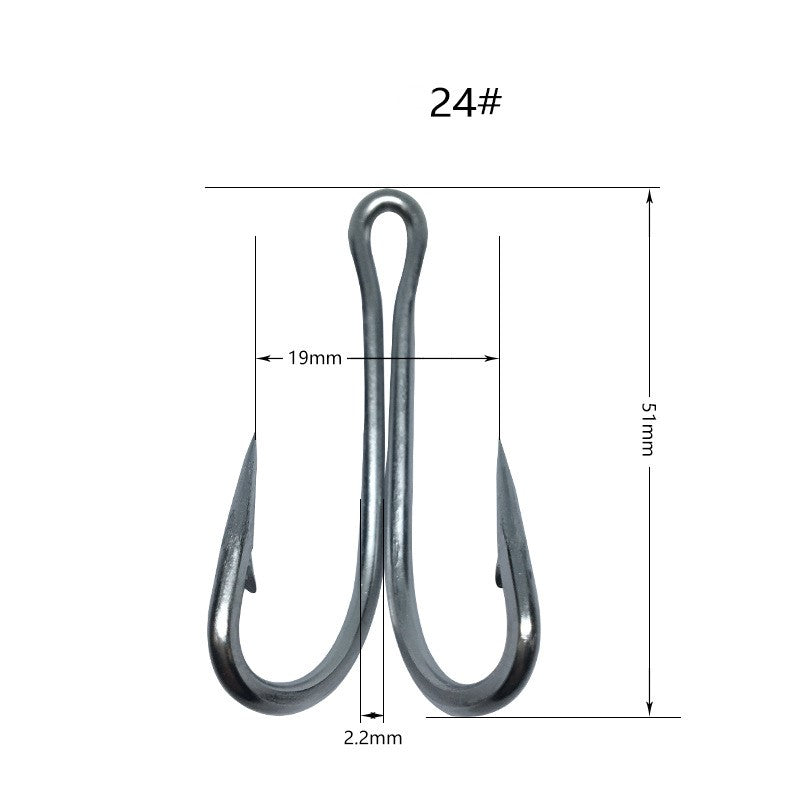 10 pcs stainless steel double fishing hook
