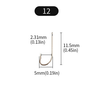 500 pcs Straight handle with hole and barbed fishhook