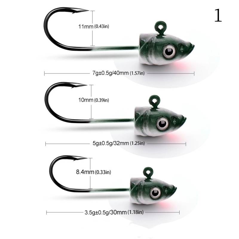 5 pc 3.5g 5g 7g Jig Head Hooks fishing Hooks factory