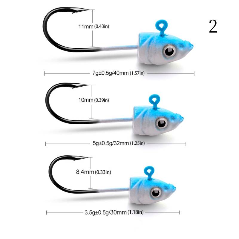 5 pc 3.5g 5g 7g Jig Head Hooks fishing Hooks factory