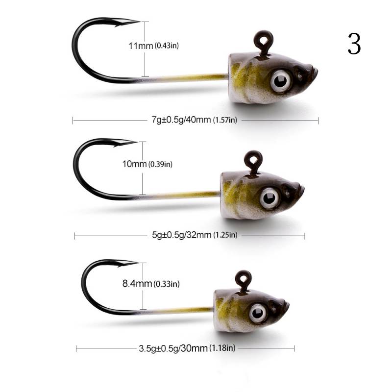 5 pc 3.5g 5g 7g Jig Head Hooks fishing Hooks factory