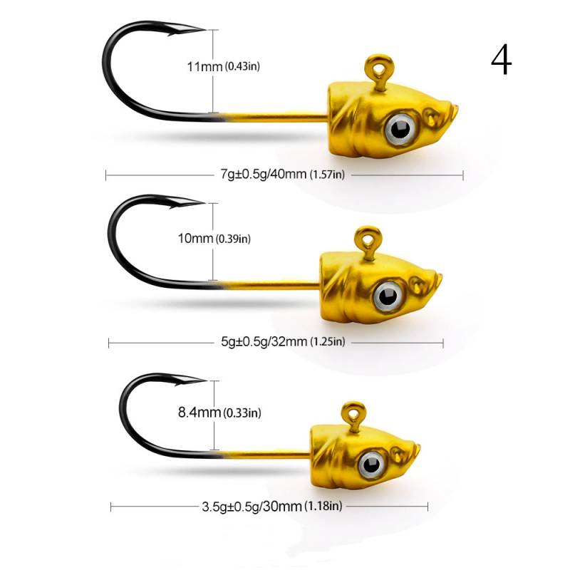 5 pc 3.5g 5g 7g Jig Head Hooks fishing Hooks factory