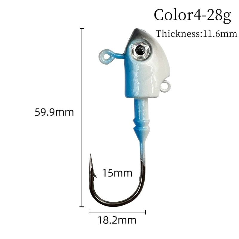 5 pc 10-40g Jig Head Hooks bulk fishing hooks