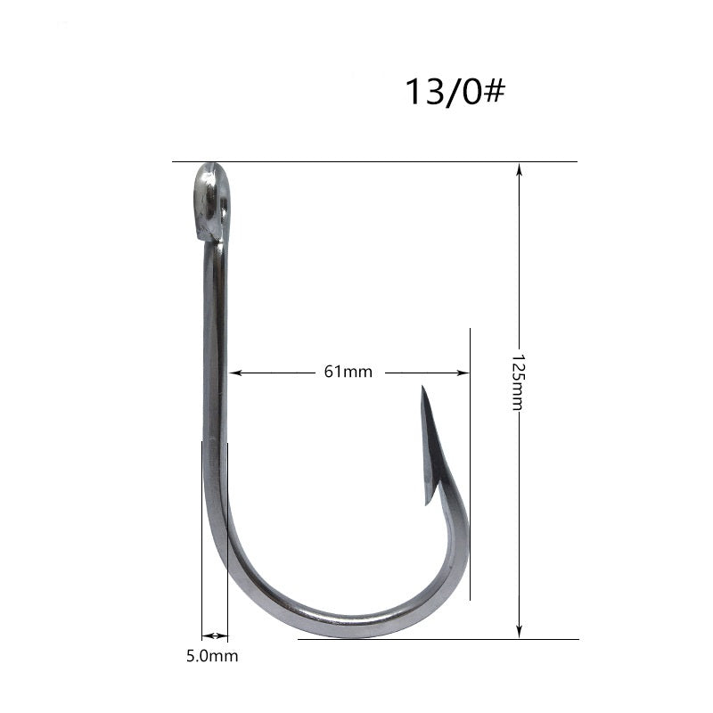 100pcs large stainless steel sea fishing hook