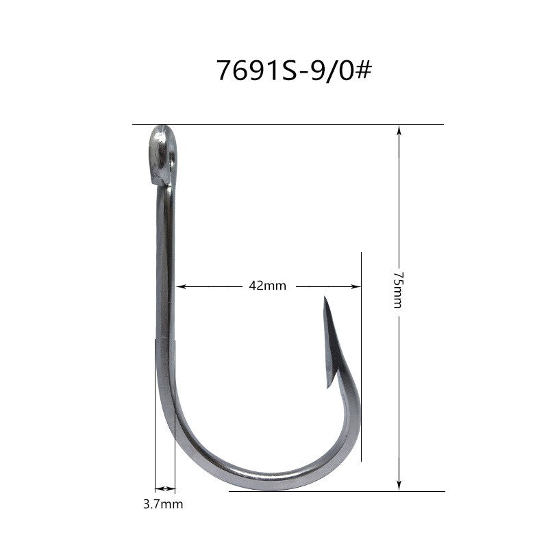 100pcs large stainless steel sea fishing hook