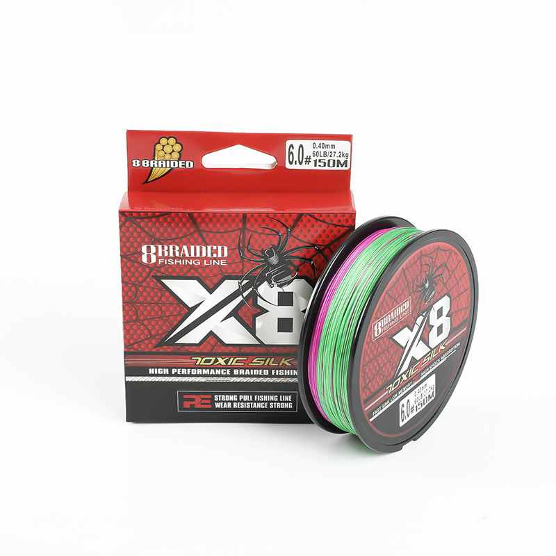 8 braided strong tensile PE 150 meters fishing main lines