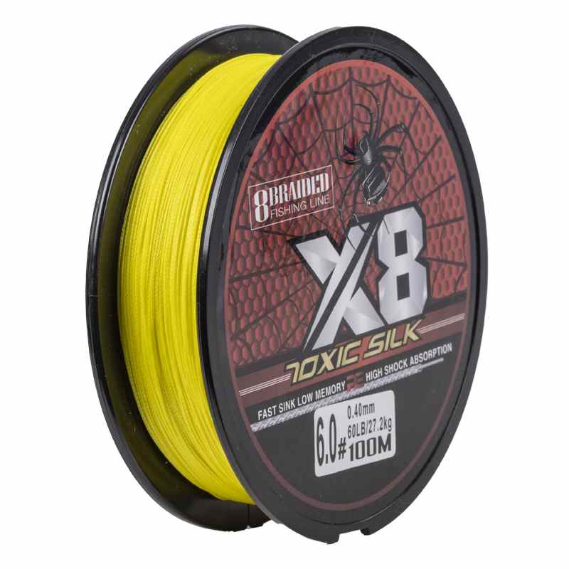 8 braided strong tensile PE 100 meters fishing main lines