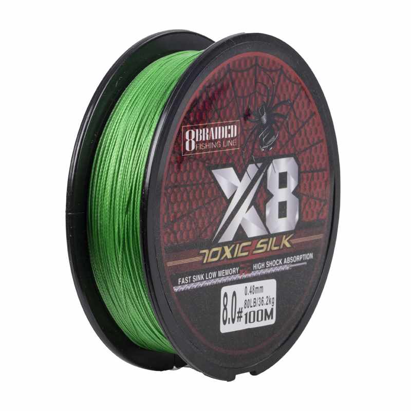 8 braided strong tensile PE 100 meters fishing main lines